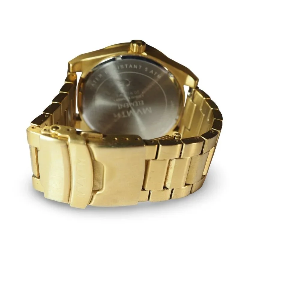 MVMT‎ Aether Gold Tone 43mm Analog Watch 28000037-D Needs Battery Replacement